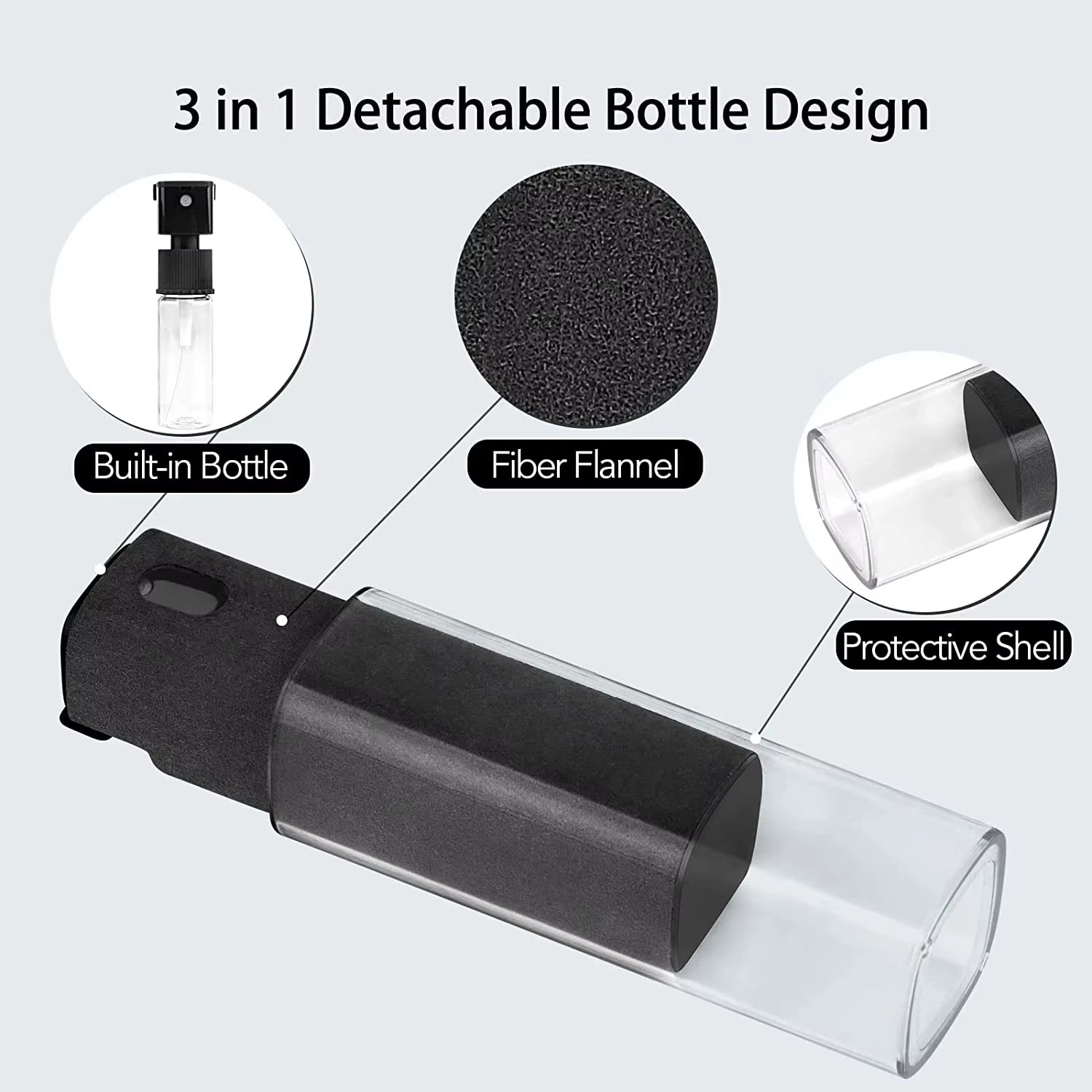 2 in 1 Screen Cleaner Spray Computer Mobile Phone Screen Dust Remover Tool Microfiber Cloth for Iphone Ipad Cleaning Wipes