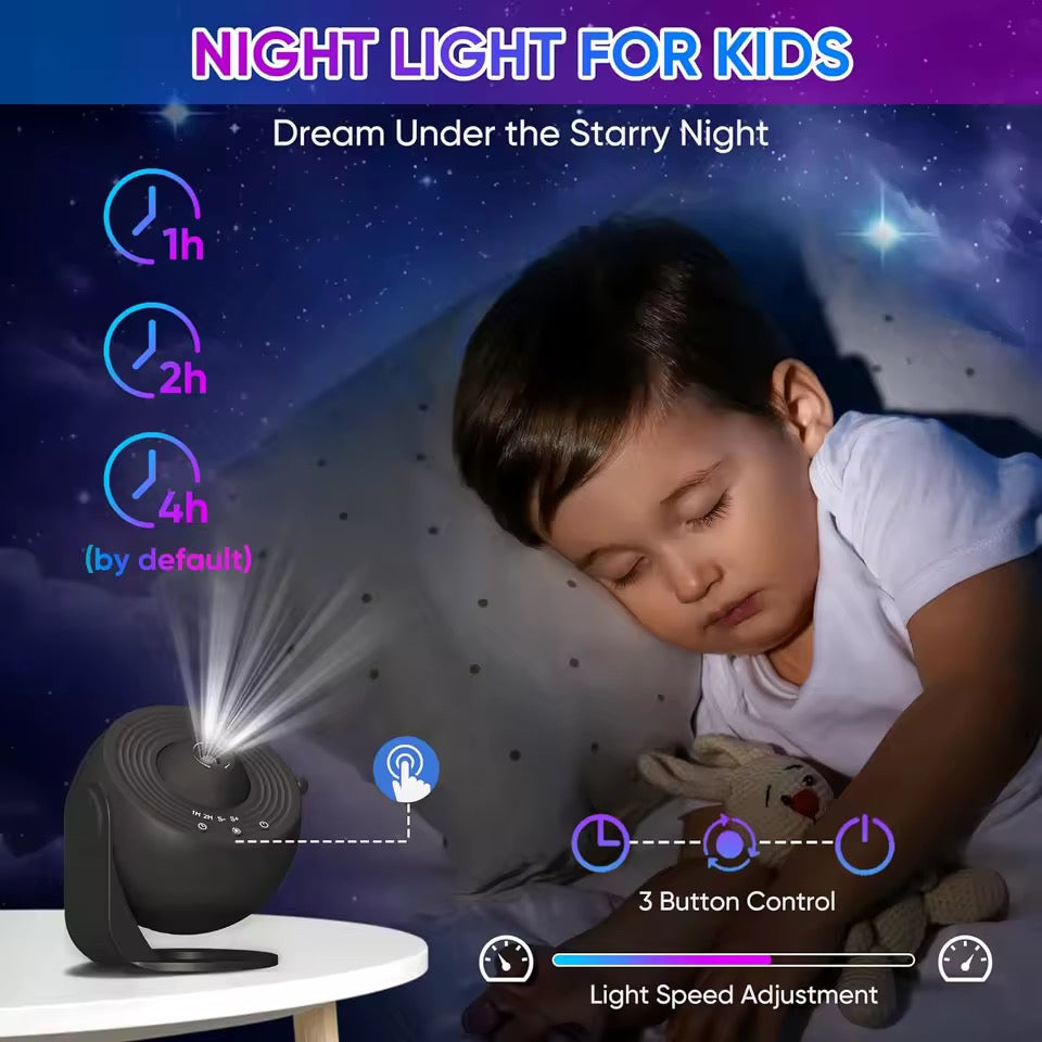 Galaxy Projector Night Light — Starry Sky Room Decor for Kids & Adults