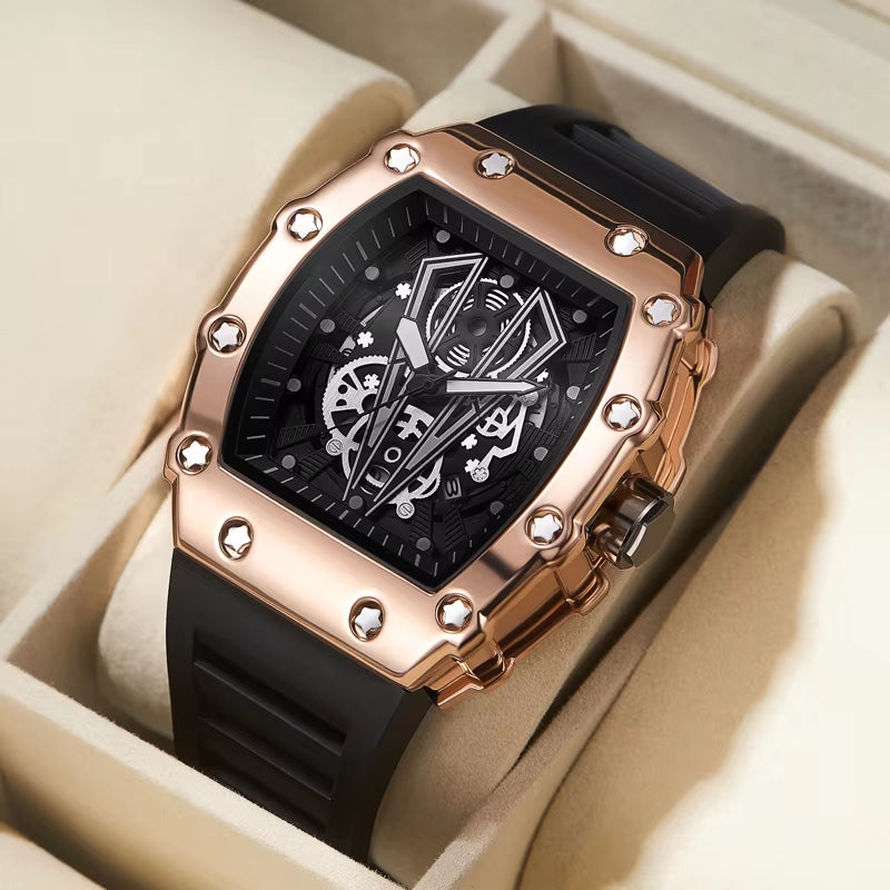 Foreign Trade Watch Large Dial for Men Quartz Waterproof Sport Square Luminous Watch for Men