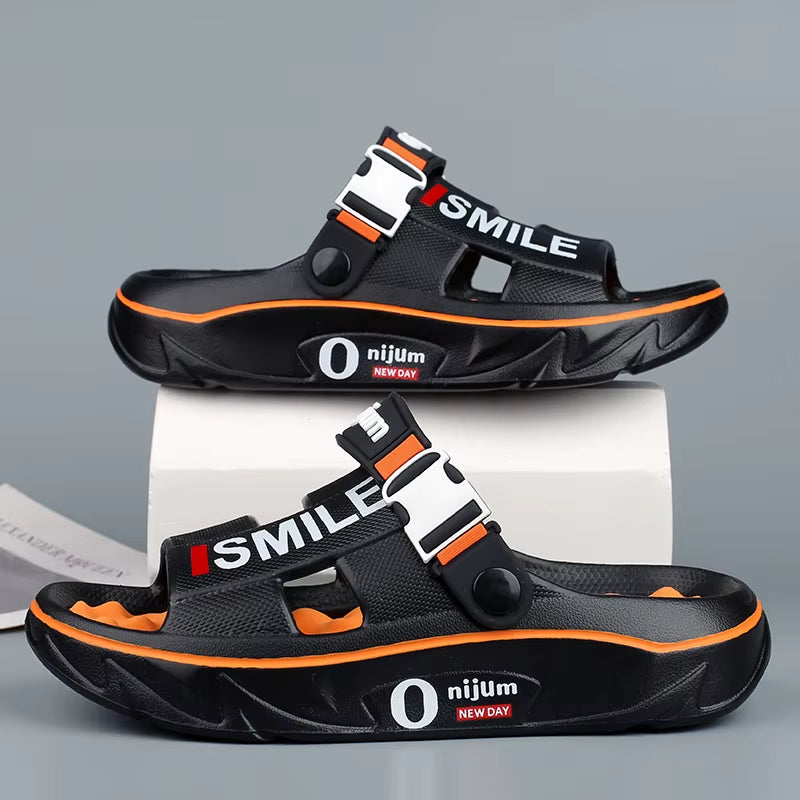 Summer Men'S Massage Slippers Indoor Outdoor Sandals Beach Comfortable Soft Slides Clogs Casual Shoes Men Women Home Slippers